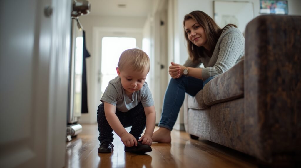 How to Attend to Your Toddler Scoopnurturement by encouraging independence through observation