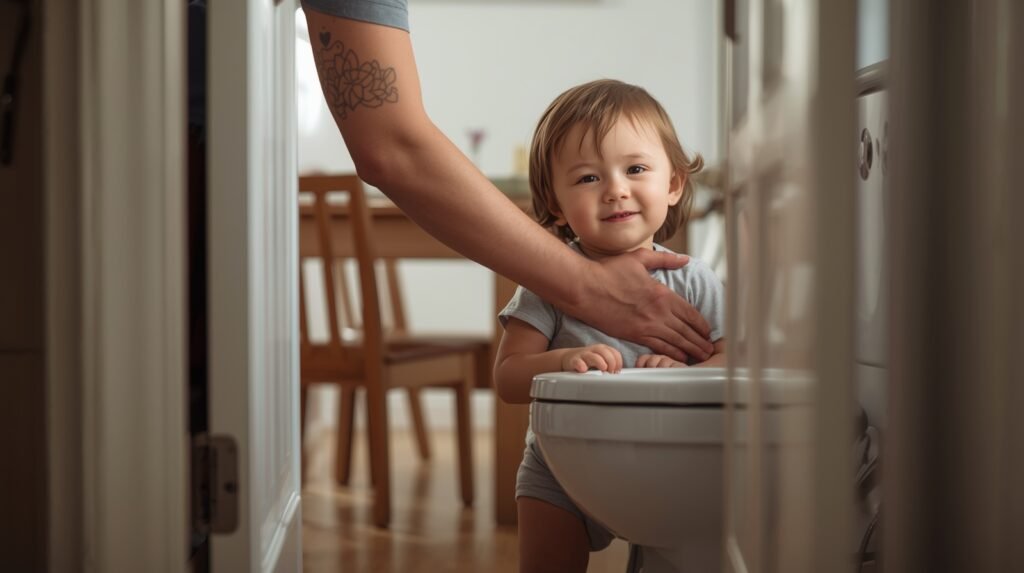 Natural timing approach showing how to get toddler to poop on potty after meals.