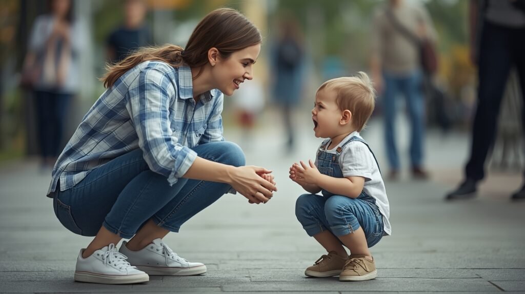 How to Stop Toddler High Pitched Screaming in public by staying calm and emotionally present