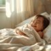 Image of a toddler sleeping safely with a blanket in a cozy bedroom, illustrating when can toddler sleep with blanket.