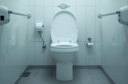 Are UTI contagious from toilet seats explained through a clean and hygienic public restroom toilet seat image