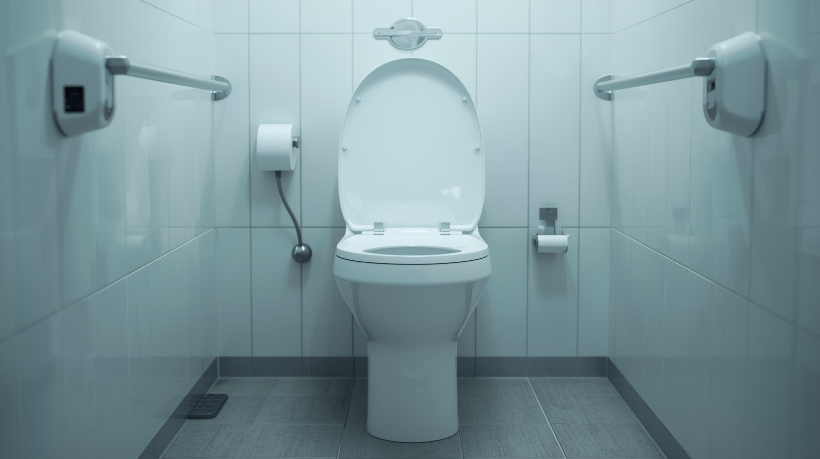 Are UTI contagious from toilet seats explained through a clean and hygienic public restroom toilet seat image