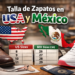 talla de zapatos en USA y México foot measurement at home