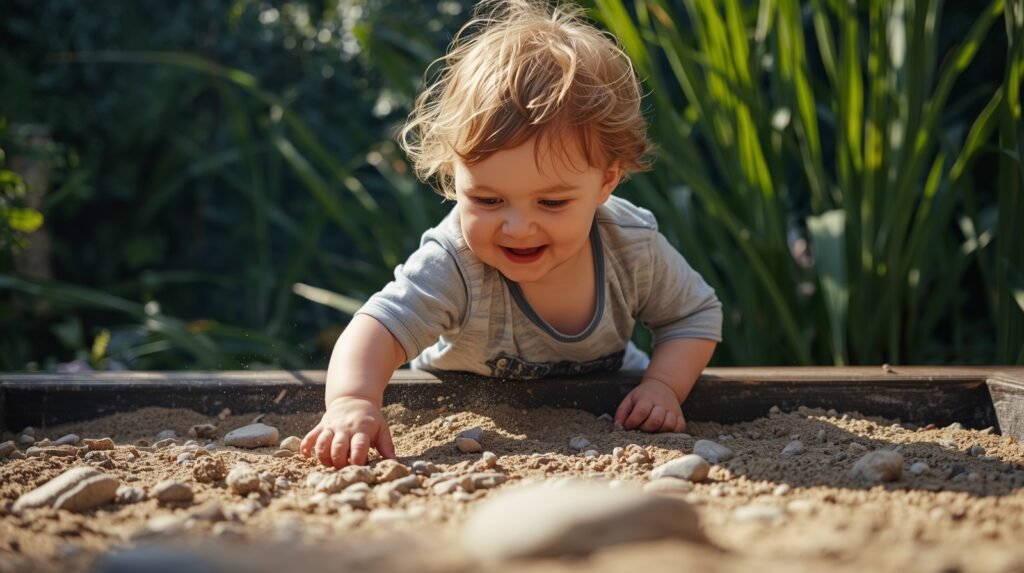 how to attend to your toddler scoopnurturement during outdoor play with sand and stones