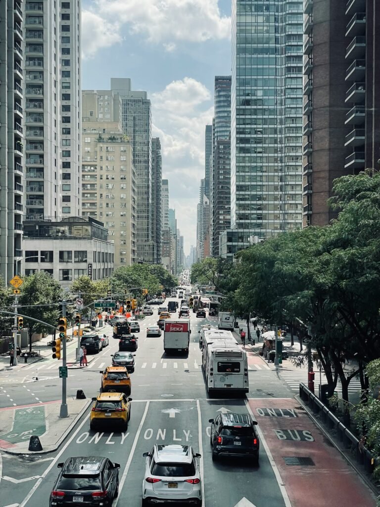 Cars lined up on 64 East, showing why traffic is stopped on 64 East today due to accidents, construction, and congestion.